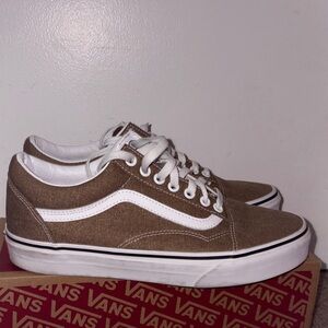 Vans Classic Bronze Age and White Sneakers